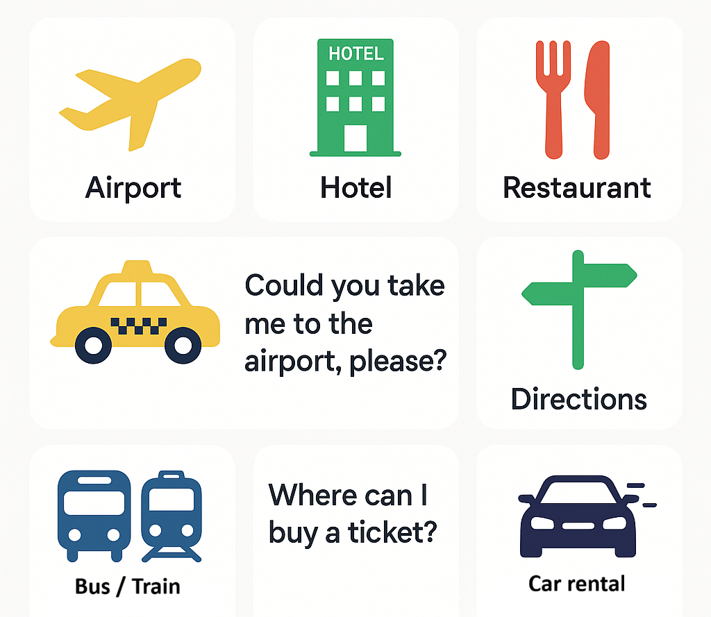 Angol kifejezések utazáshoz